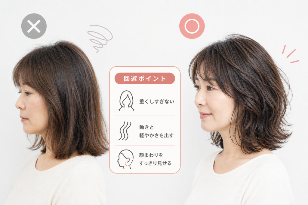 50代のミディアムパーマで老け見えする落とし穴と回避ポイント