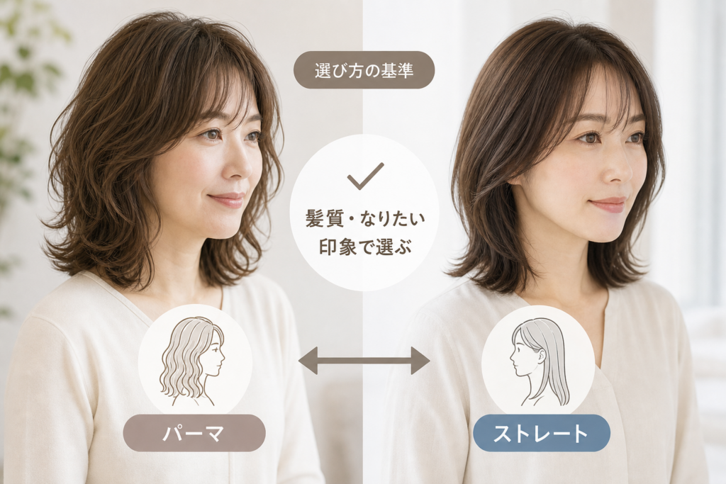 パーマかストレートかを選ぶポイント
