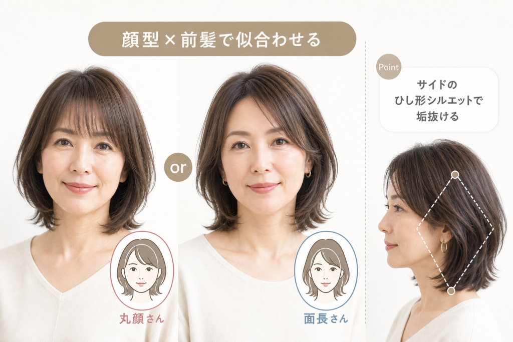 前髪ありか前髪なしか迷ったときの正解は？丸顔や面長でも垢抜けるミディアムボブ指南