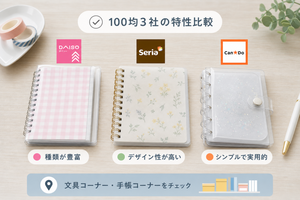 100均シール帳のリアル評価|ダイソー・セリア・キャンドゥの特性と見落としやすい売場