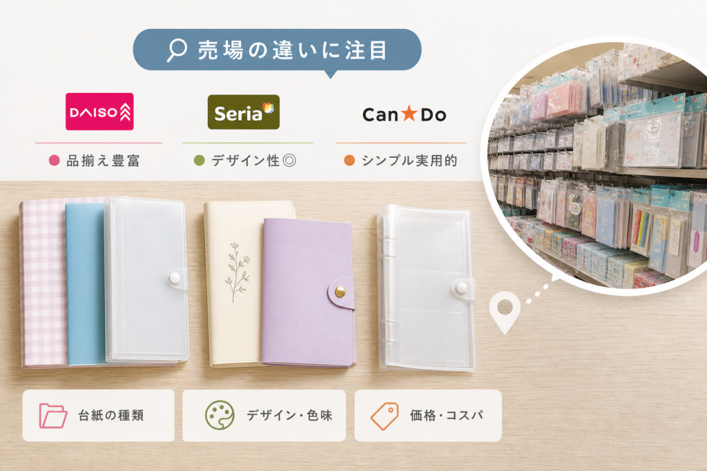 100均シール帳のリアル評価|ダイソー・セリア・キャンドゥの特性と見落としやすい売場