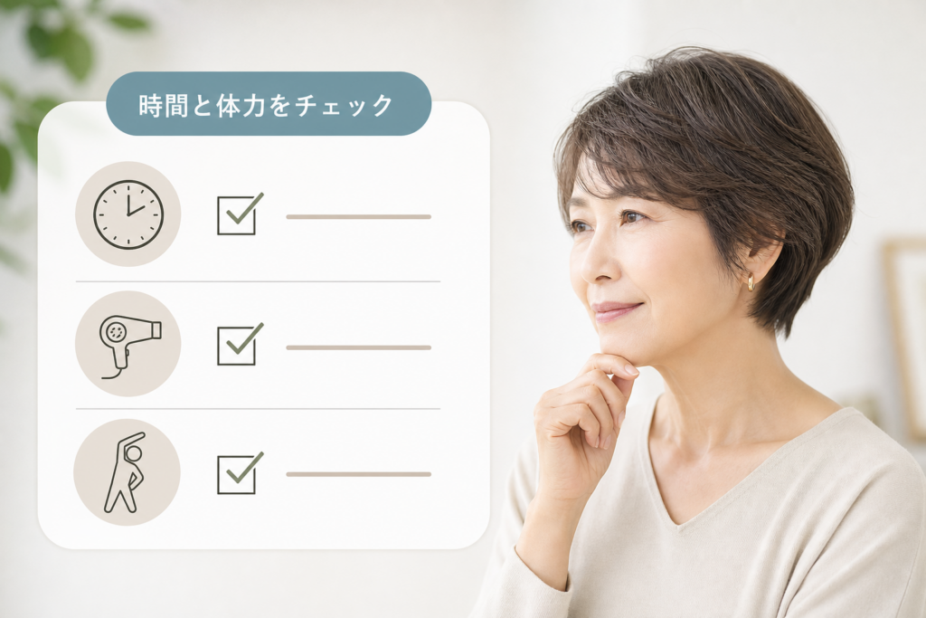 60歳がショートボブを続けられるか「時間と体力」で診断する方法
