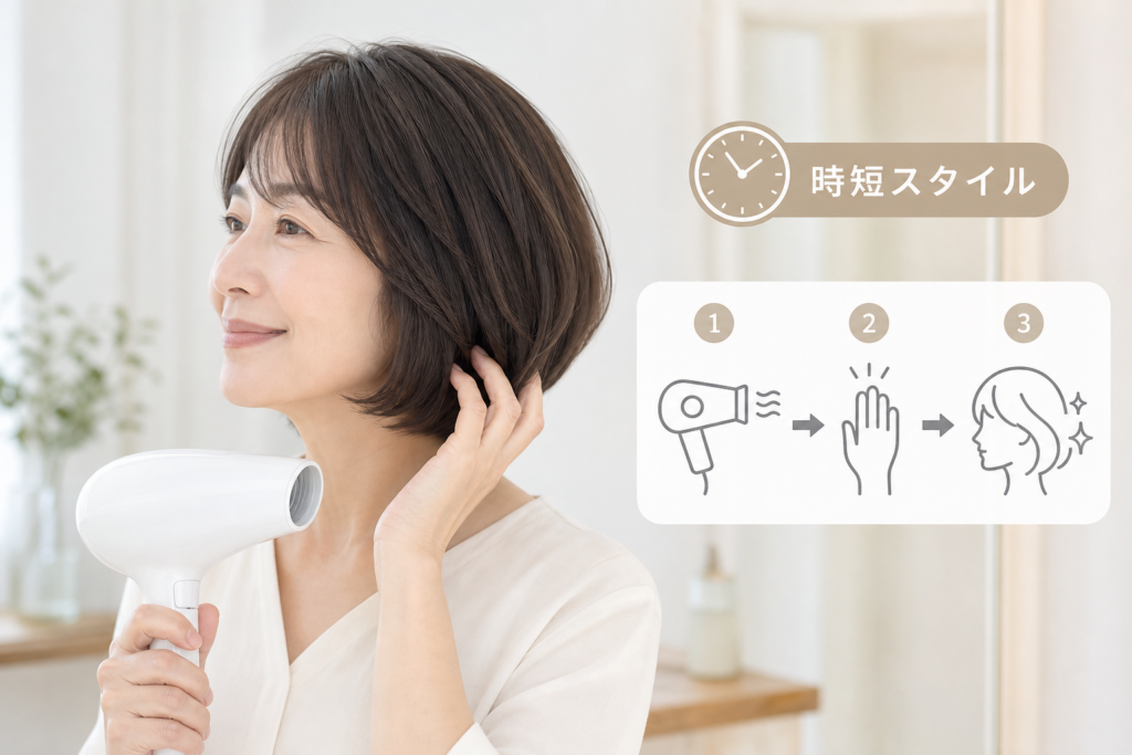 60歳が若く見えるボブは時短スタイリングが叶う｜毎朝ラクに仕上げるコツ