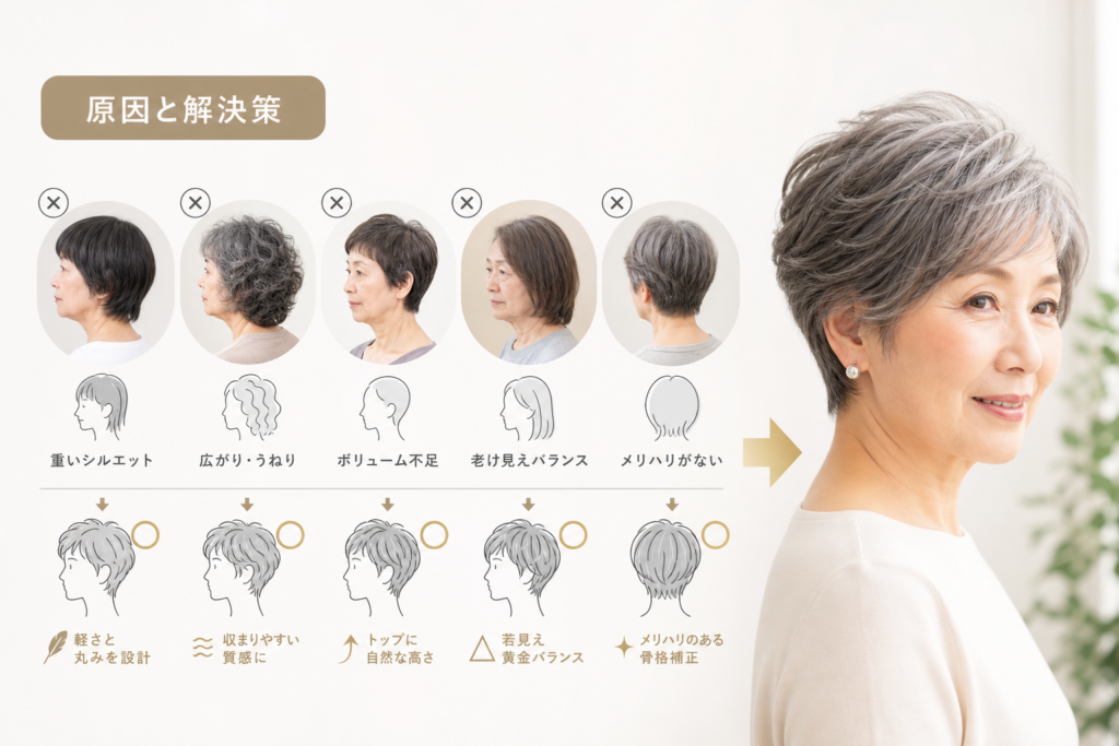 70代ショートで失敗する5つの原因とプロの解決策