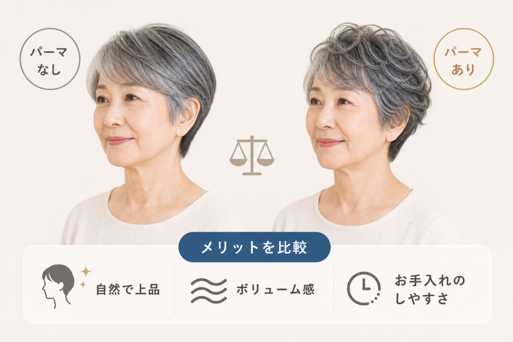 70代ショートはパーマなし?パーマあり?現実的な選択肢と注意点