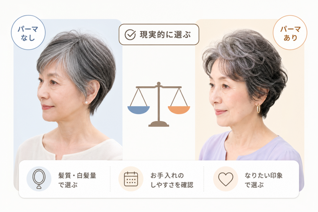 70代ショートはパーマなし?パーマあり?現実的な選択肢と注意点