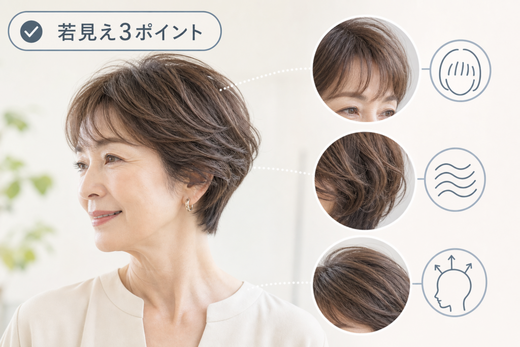 70歳のショートボブは前髪・パーマ・ボリュームで変わる若見えテクニック