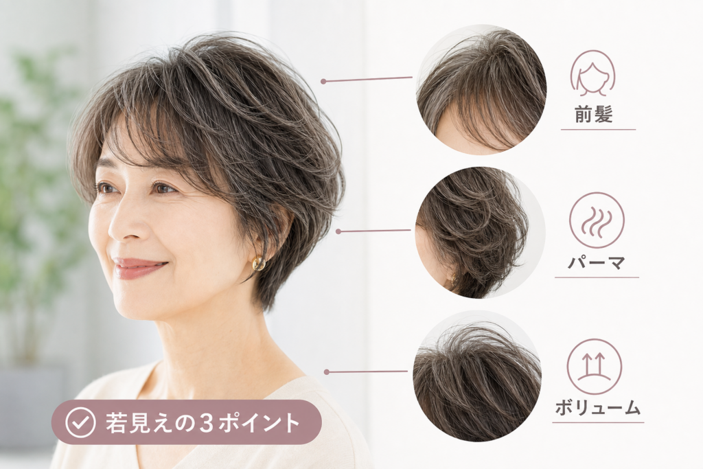 70歳のショートボブは前髪・パーマ・ボリュームで変わる若見えテクニック