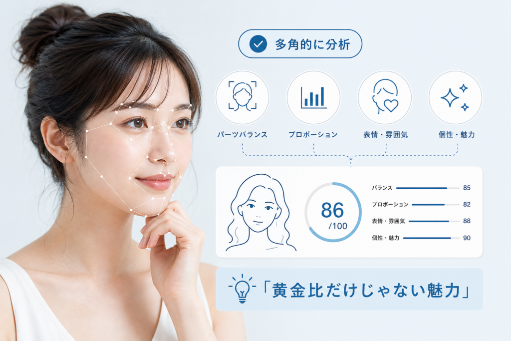 AI診断の分析基準と黄金比では測れない魅力の違い