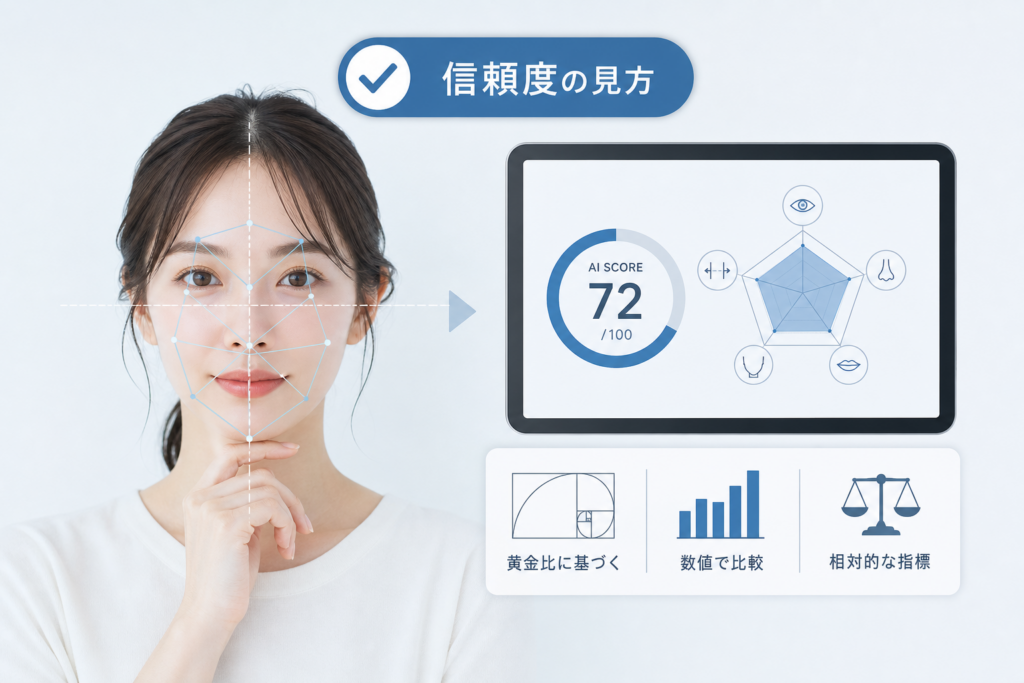 AI顔面偏差値診断の信頼度はどこまで？黄金比と偏差値の見方