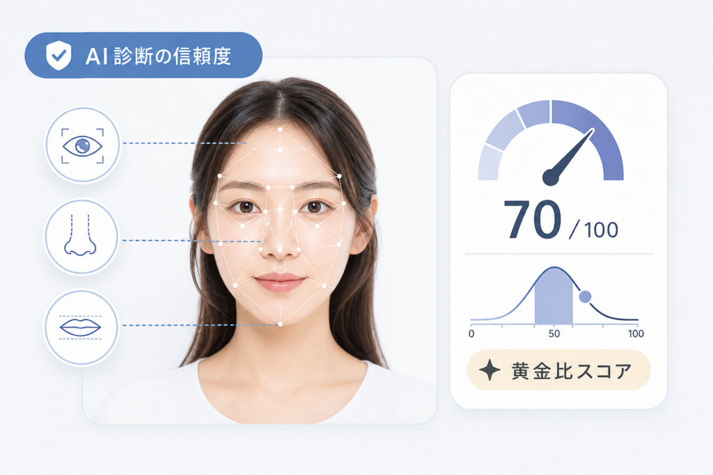 AI顔面偏差値診断の信頼度はどこまで？黄金比と偏差値の見方