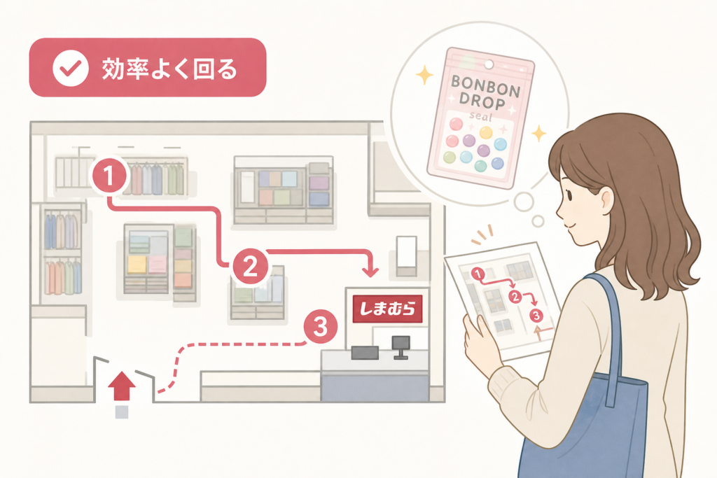 しまむら店舗でのボンボンドロップシール入手のための計画と回り方