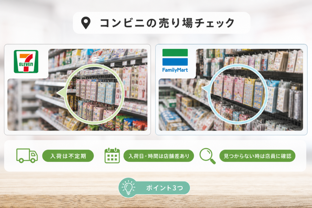 コンビニでボンボンドロップシール買える？セブンイレブン・ファミマの売ってる場所と入荷情報