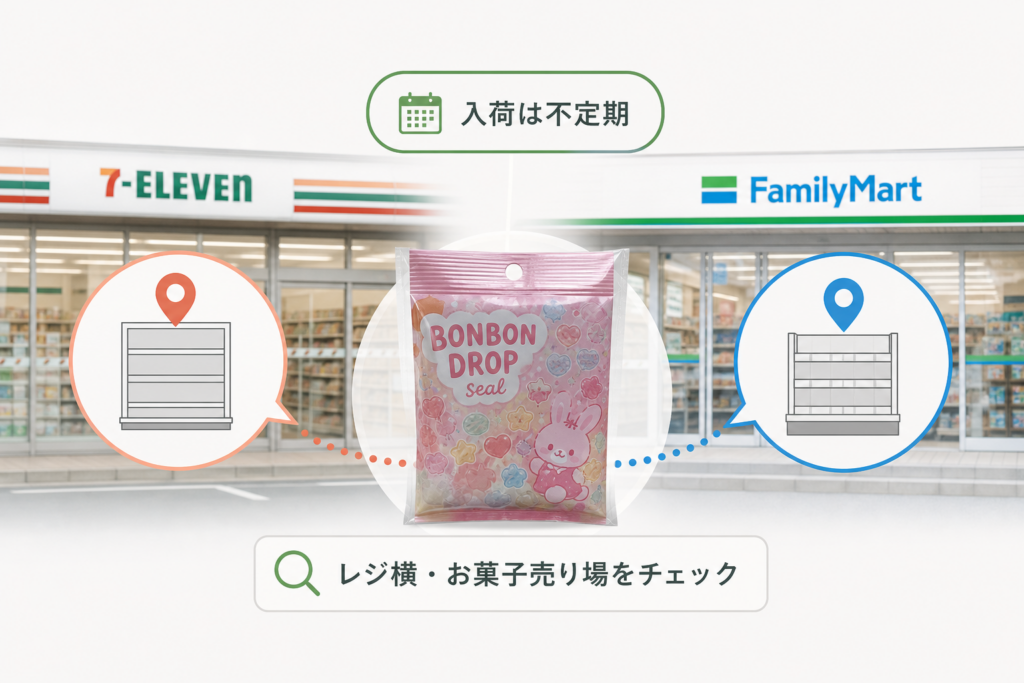 コンビニでボンボンドロップシール買える？セブンイレブン・ファミマの売ってる場所と入荷情報