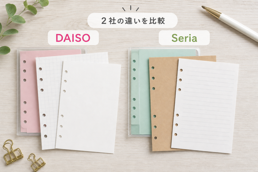ダイソーとセリアで何が違う？シール帳と台紙の特徴比較