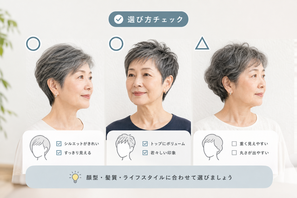パーマなし？ベリーショート？70歳代で選ぶ新しい自分に出会えるヘアスタイル別チェックリスト