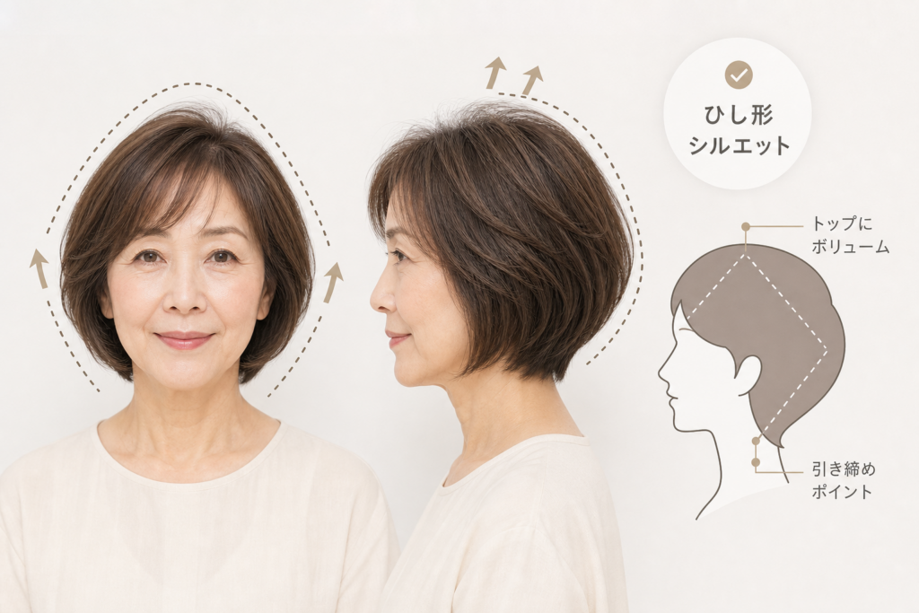 プロが解説:70歳が若く見えるボブの設計 ひし形シルエットとトップボリュームのポイント
