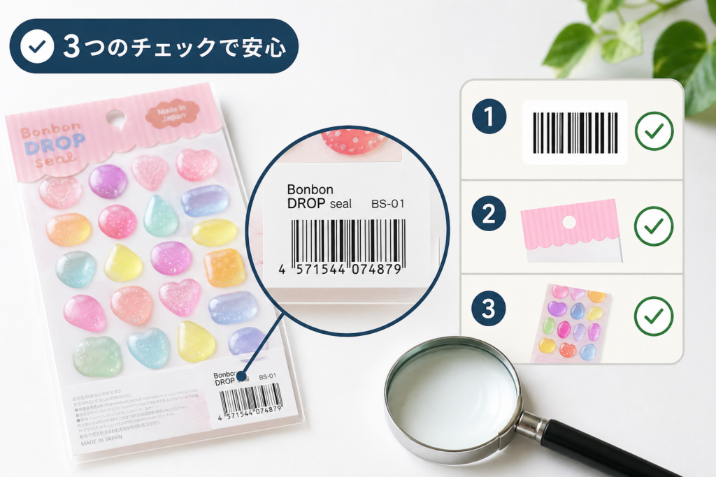 ボンボンドロップシールの正規取扱店と本物をJANコード・パッケージで見分ける方法