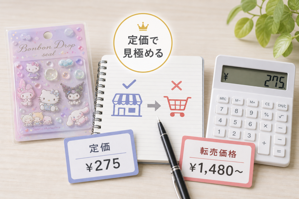 ボンボンドロップシール・サンリオの定価を知る：転売価格に惑わされない価格判断