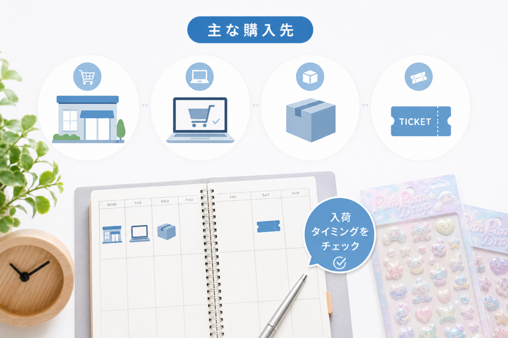 ポンポンドロップシールはどこで買える?販売店と入荷タイミングの実態