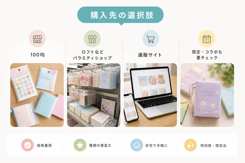 ミニシール帳はどこで買える?ダイソーやセリアやキャンドゥとロフトや通販での最旬事情