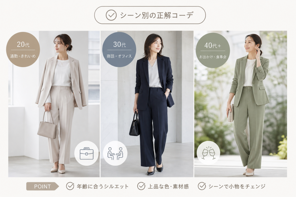 レディース向け年齢・シーン別の正解パターンと着こなし方
