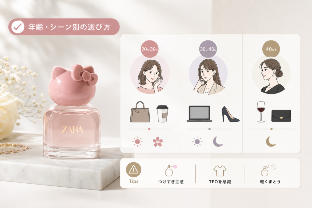 大人でも使えるZARAキティ香水・年齢別・シーン別のおすすめと注意点
