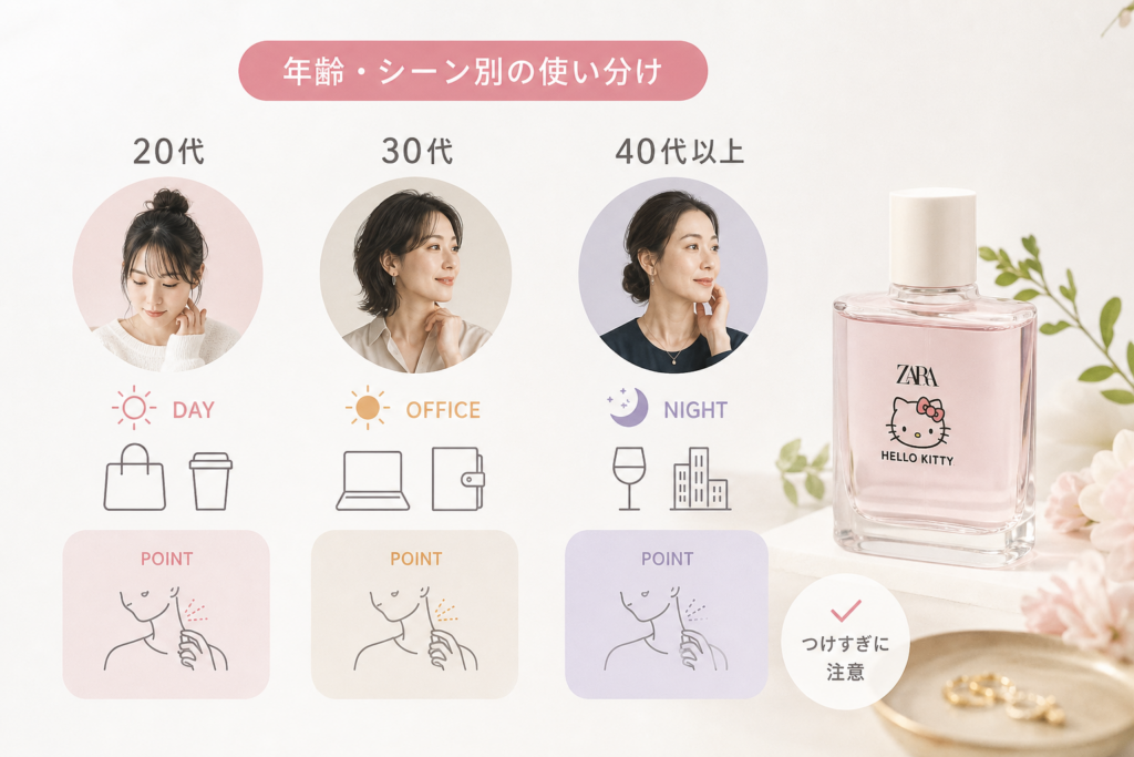 大人でも使えるZARAキティ香水・年齢別・シーン別のおすすめと注意点