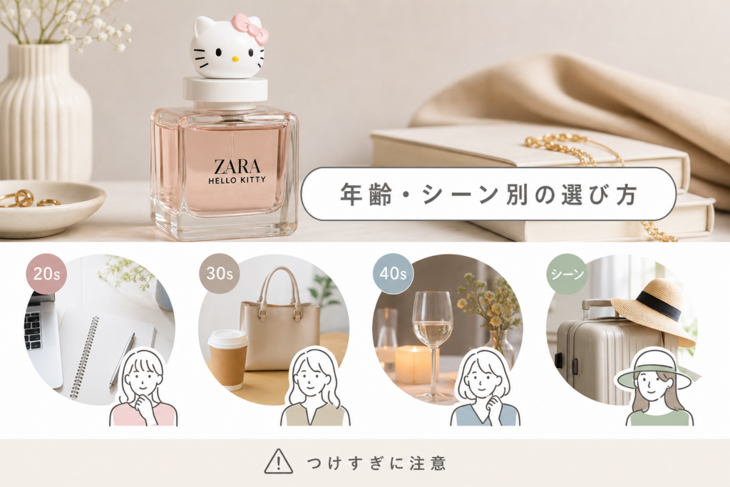 大人でも使えるZARAキティ香水・年齢別・シーン別のおすすめと注意点