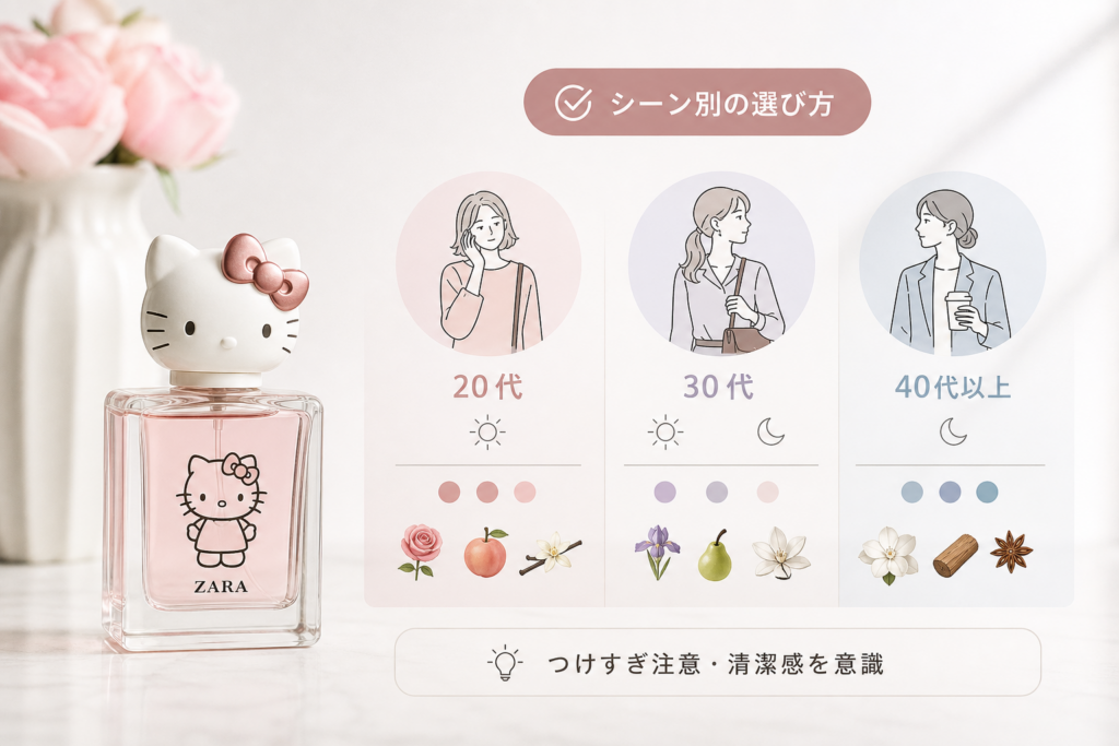 大人でも使えるZARAキティ香水・年齢別・シーン別のおすすめと注意点