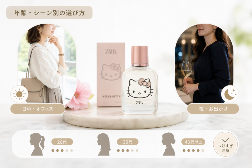大人でも使えるZARAキティ香水・年齢別・シーン別のおすすめと注意点