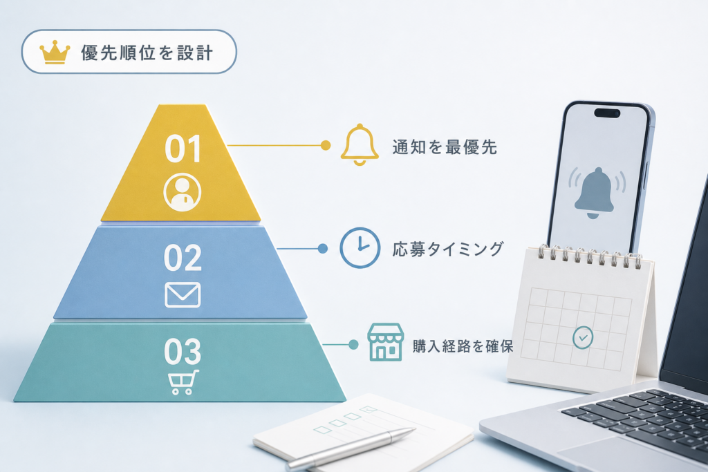 抽選や予約・再販を制する優先順位の設計