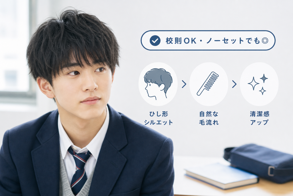 校則やノーセットで垢抜ける高校生・中学生向けヘアテク