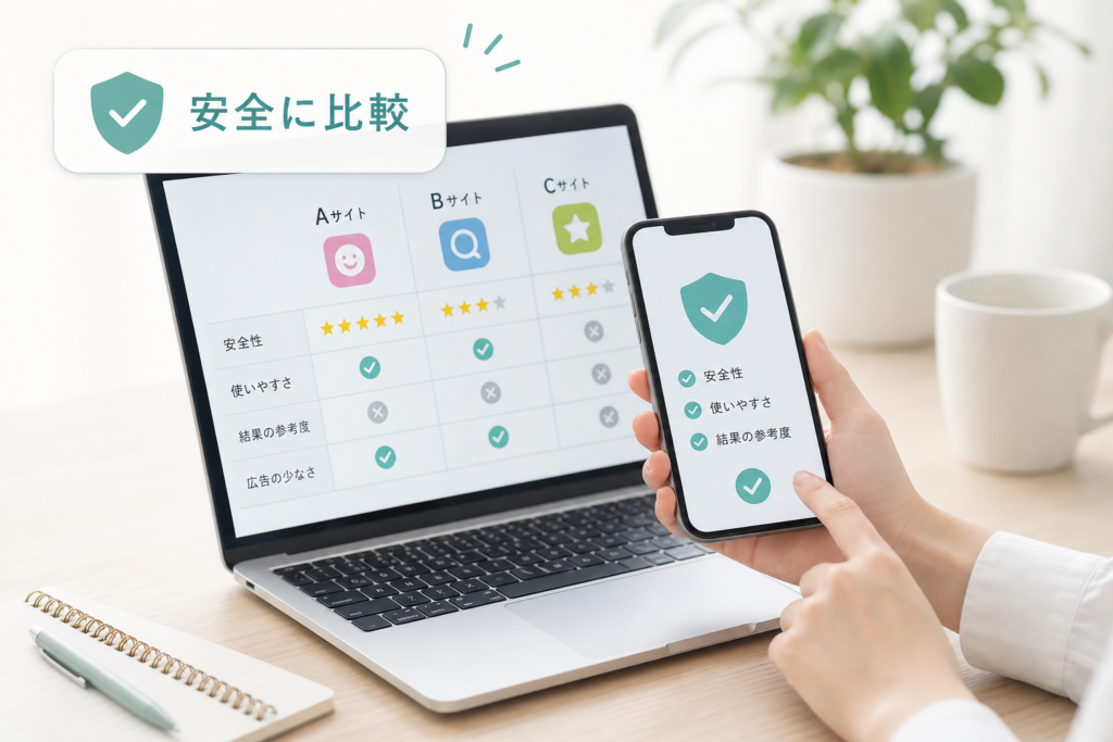 無料で楽しめる顔面偏差値診断のサイトをじっくり比較!「安全に」「賢く」使う新常識