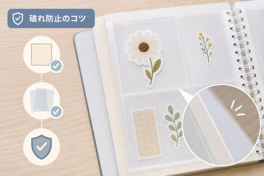 素材別ガイド 台紙とポケットの相性と破れ防止のポイント