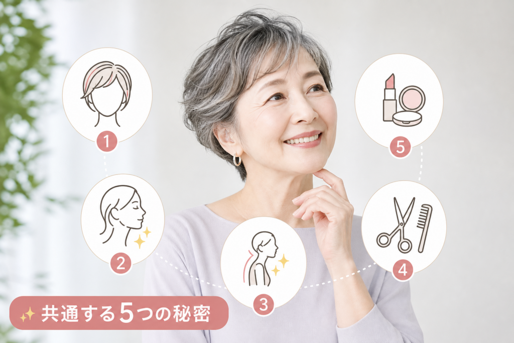 若く見える70歳女性に共通する5つの秘密|おばさんぽさを回避するポイント