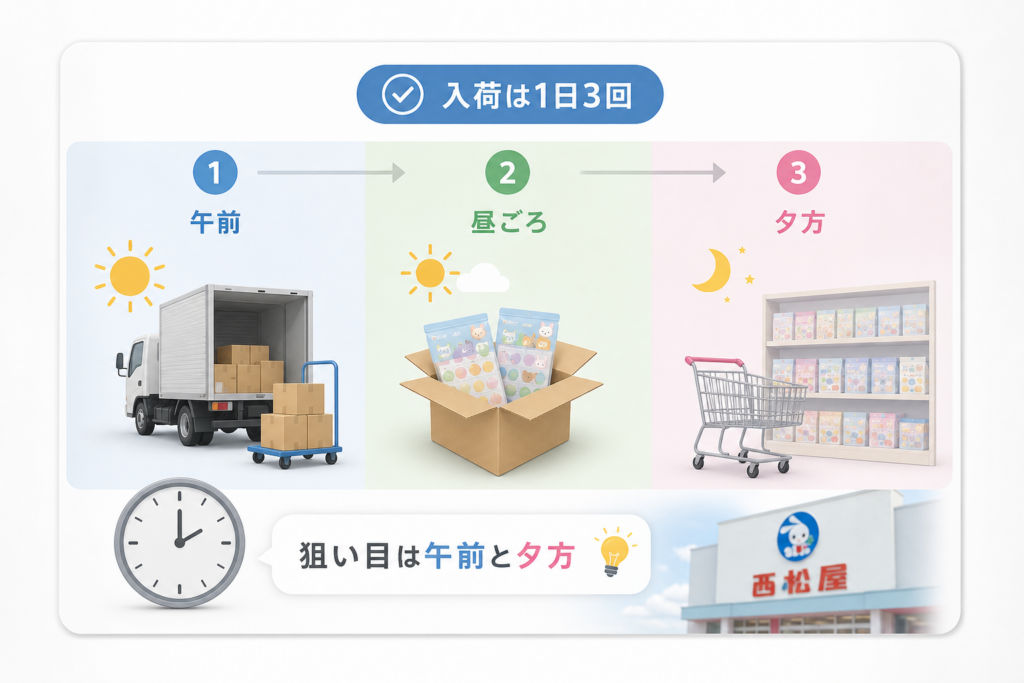 西松屋のボンボンドロップシール入荷パターン3つと狙い目時間帯