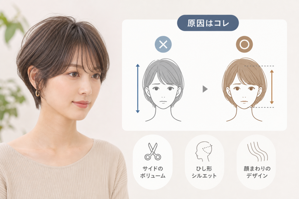 面長でショートが失敗する原因とプロの救済リカバリーテク