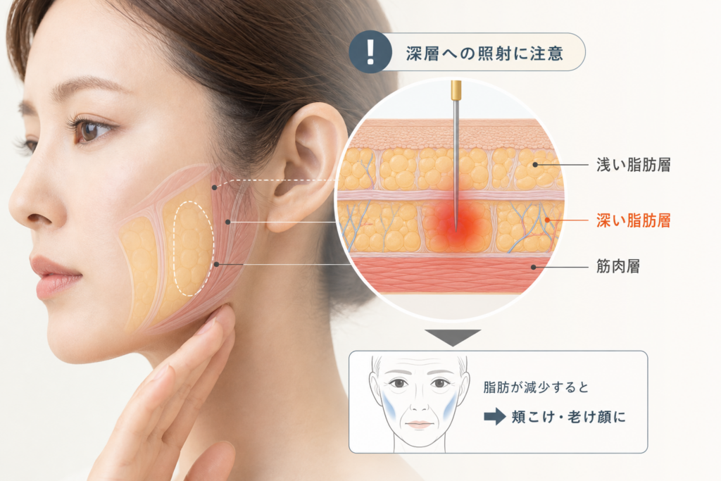 ボルニューマで頬こけが発生して老け顔に見えるのはなぜ?ターゲットとなる脂肪層の罠