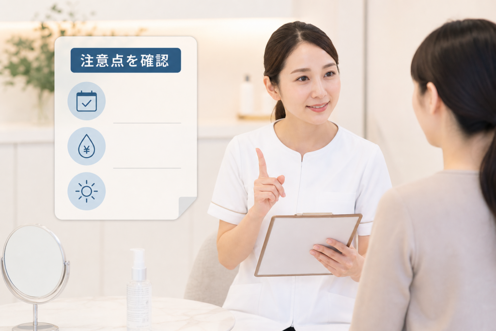 施術後に後悔しないための注意点とリスク対策