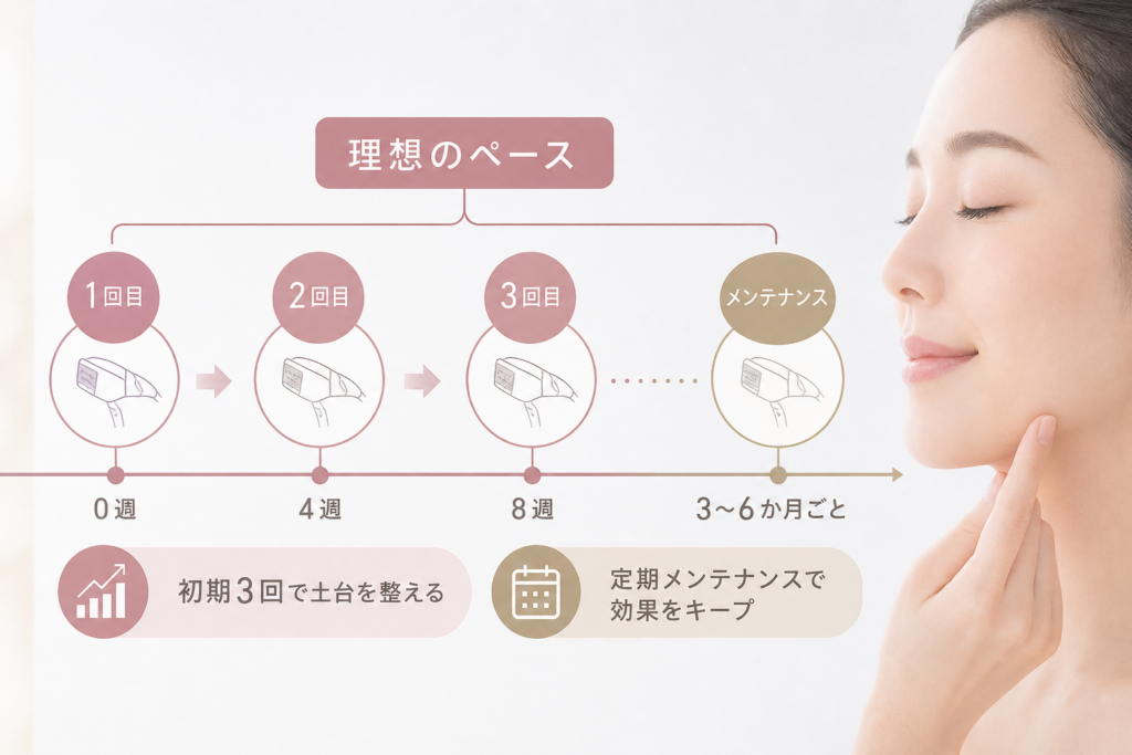 最適な施術頻度と継続ペース：初期3回と定期メンテナンスの黄金スケジュール