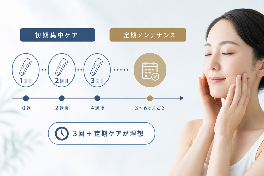 最適な施術頻度と継続ペース：初期3回と定期メンテナンスの黄金スケジュール