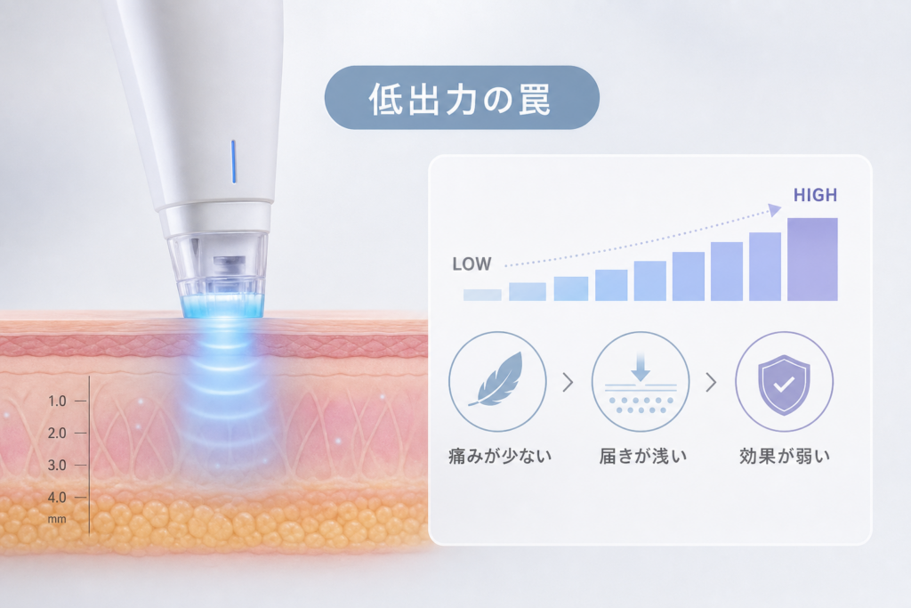 痛くないボルニューマは効果ないという噂の真実。快適なシステムの裏に隠された低出力照射の罠