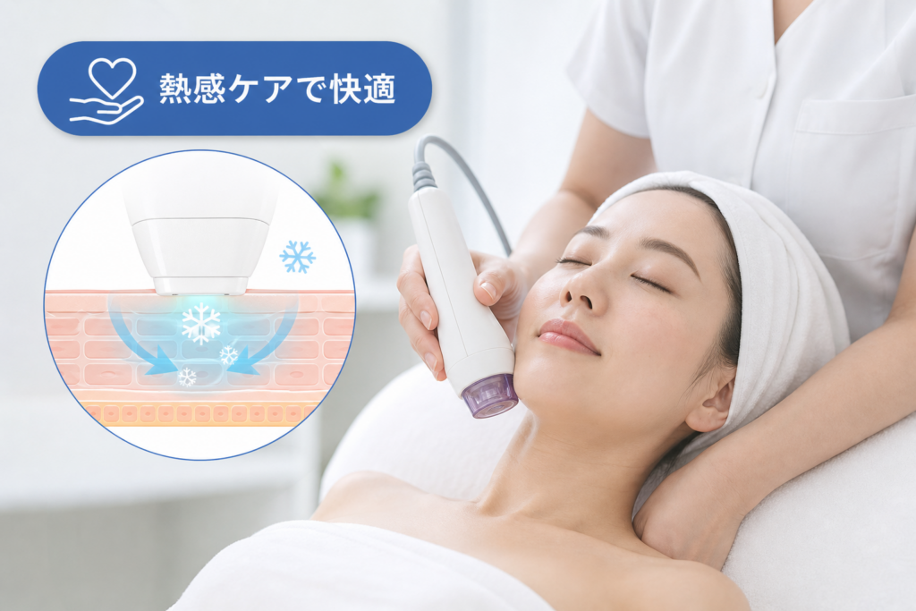 痛みに弱い人でも耐えられるかという疑問と熱感を和らげる工夫