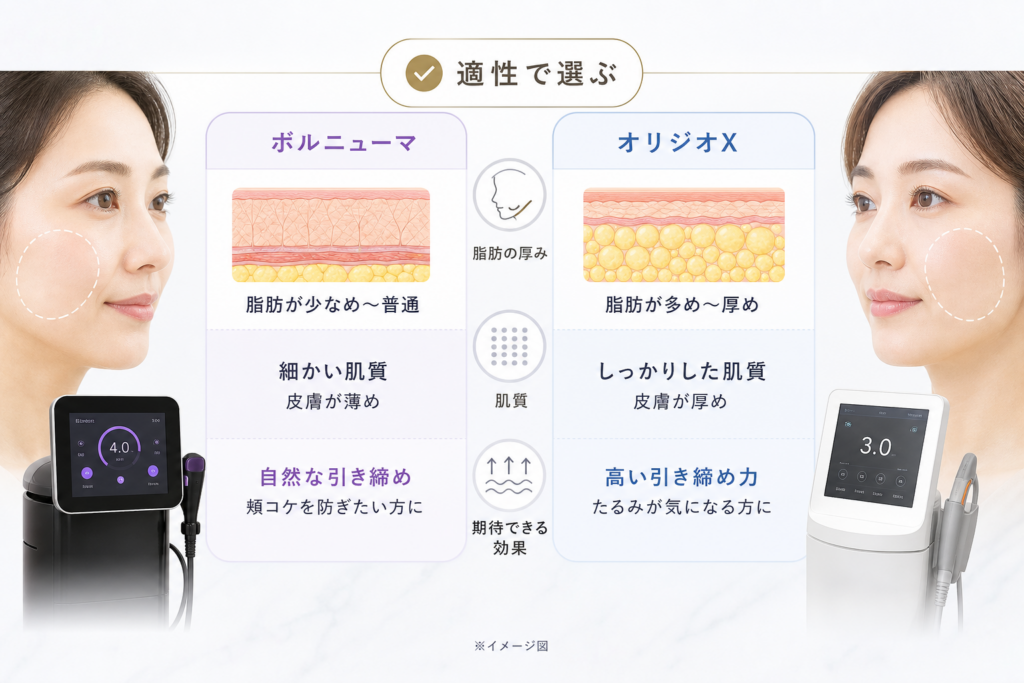 肌質と脂肪厚みで決まる適性判定!頬コケを防ぐマシン選択基準