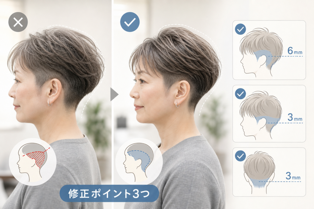 50代ツーブロック・刈り上げの失敗事例とプロの修正パターン