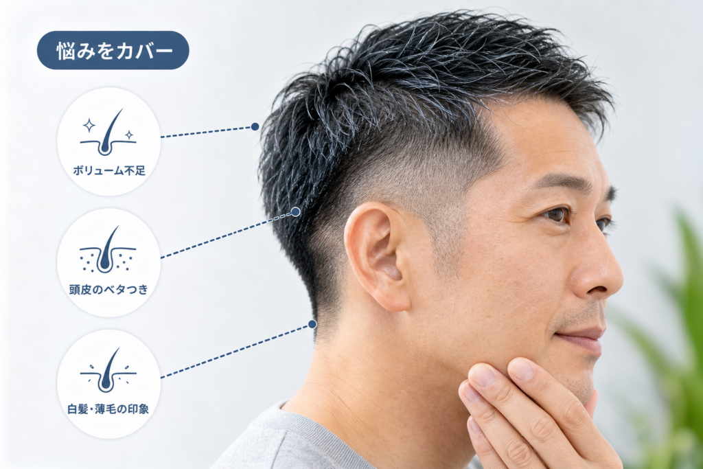 50代特有の髪と頭皮の悩みに、ツーブロックがどう効くか