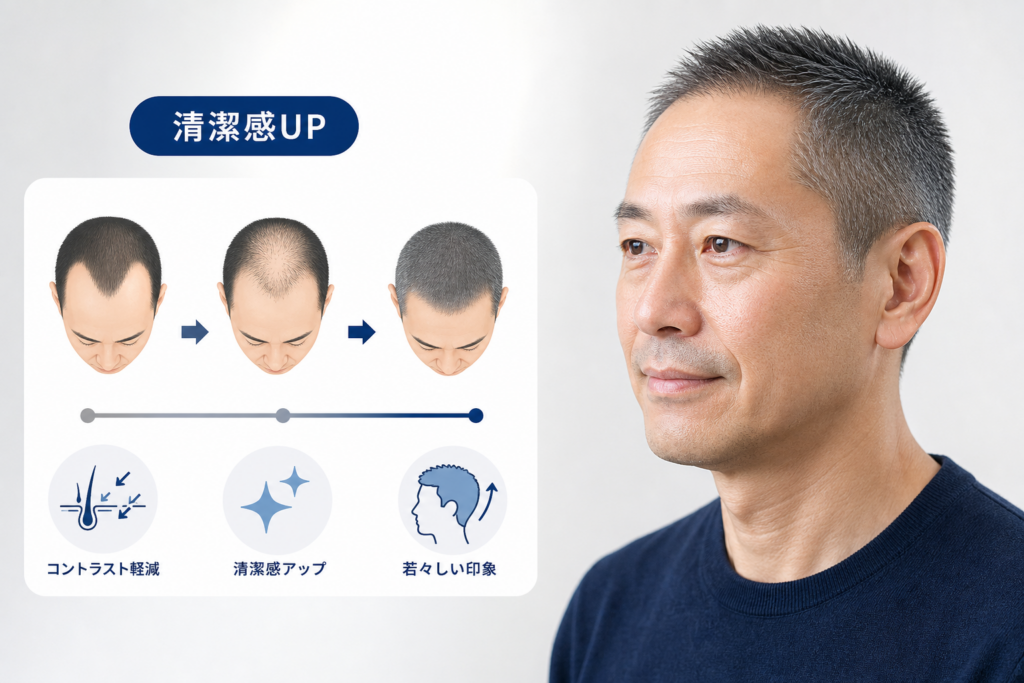 50代薄毛男性にベリーショートが向く科学的な理由