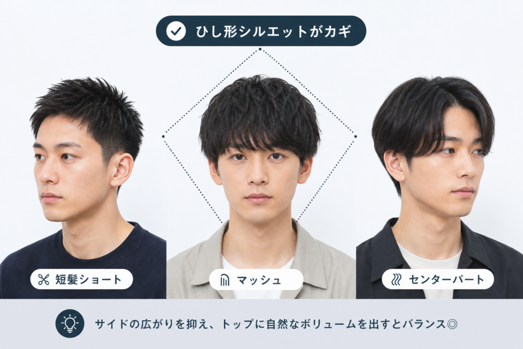 【スタイル別】面長メンズの失敗しない髪型ガイド|短髪・マッシュ・センターパート