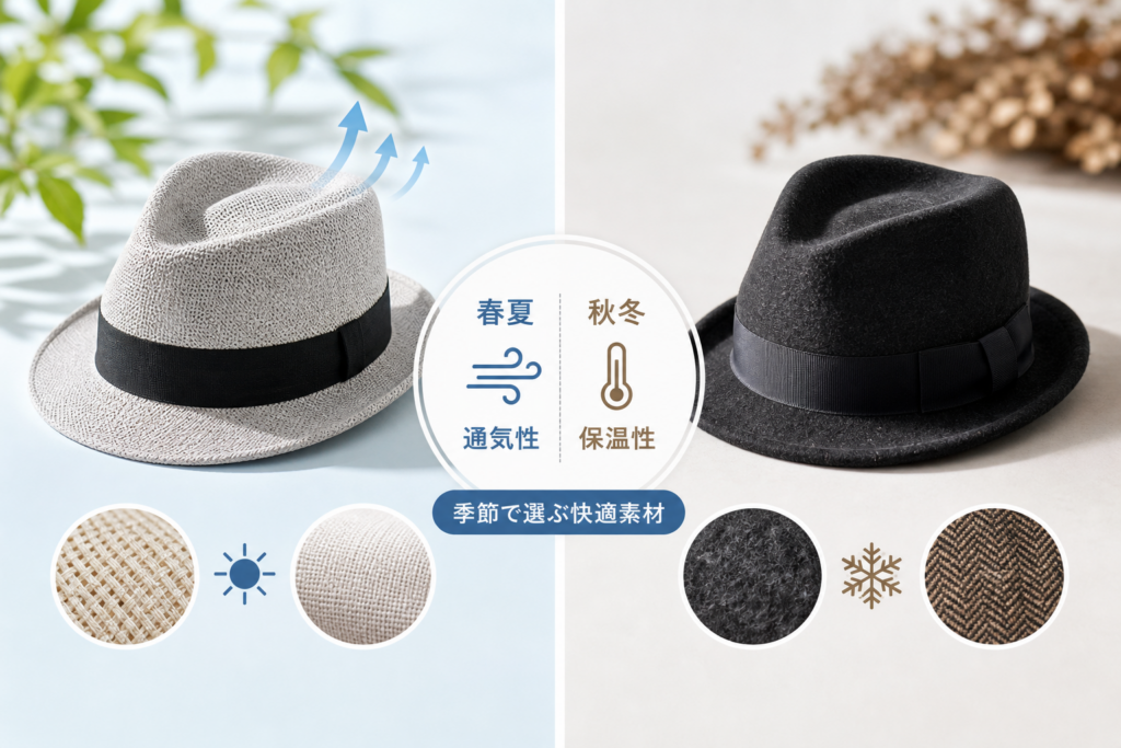 【季節・素材別】春夏は遮熱と通気性、秋冬は保温と上質感で選ぶ